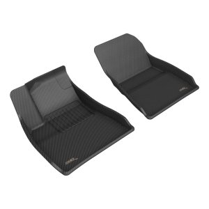 Tesla Model 3 Floor Mats - Front - 3D MAXpider - KAGU Series - Black - `24-`27